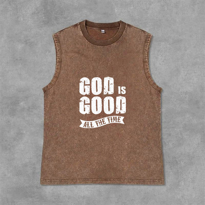 Christianartworkshop Gott ist immer gut Unisex-Tanktop - Braun - 2XL - image 0