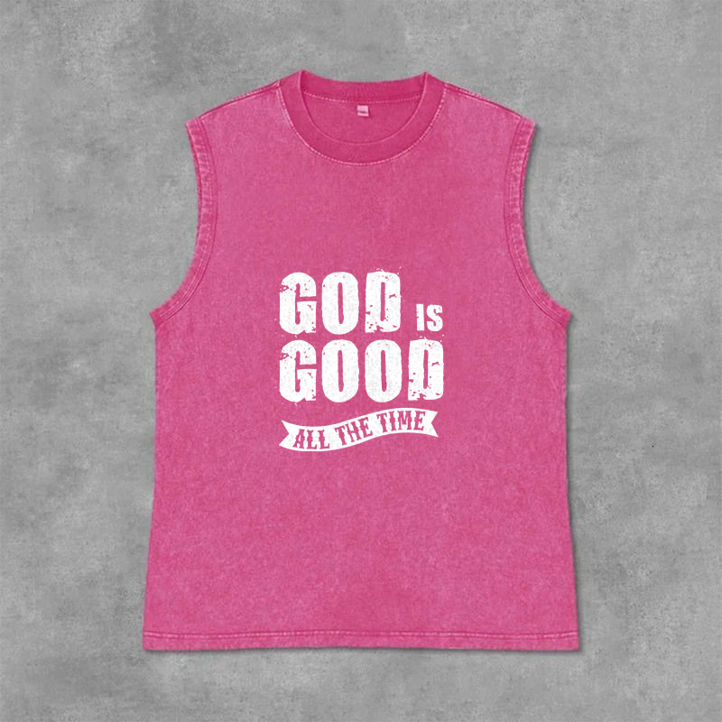 Christianartworkshop Gott ist immer gut Unisex-Tanktop - Rosa - 2XL - image 12