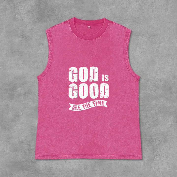 Christianartworkshop Gott ist immer gut Unisex-Tanktop - Rosa - 2XL - image 12