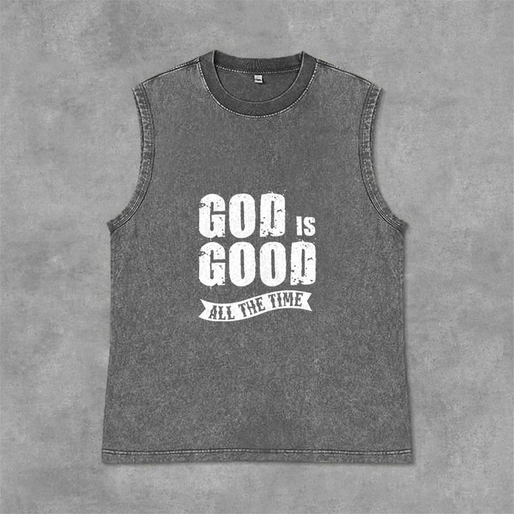 Christianartworkshop Gott ist immer gut Unisex-Tanktop - Grau - 2XL - image 6
