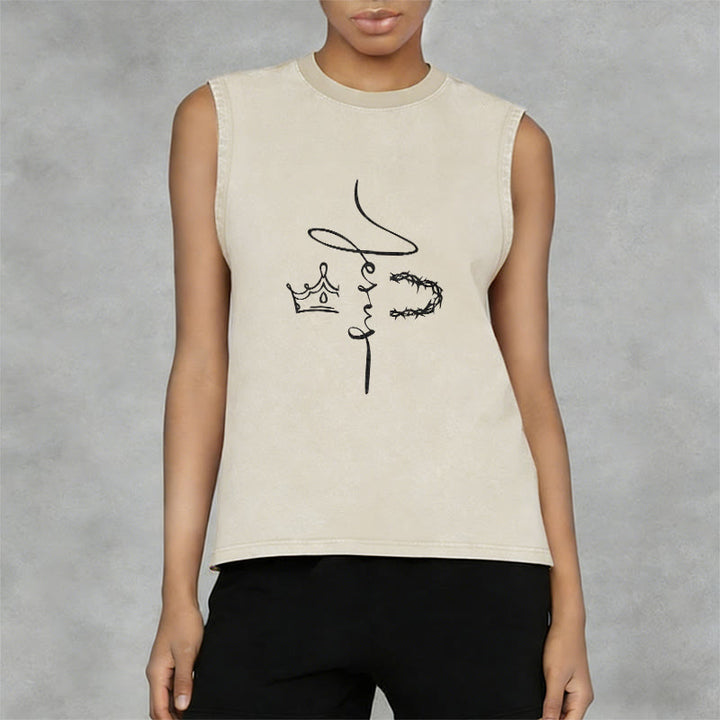 Christianartworkshop Jesus Dornenkrone Unisex-Tanktop - image 11