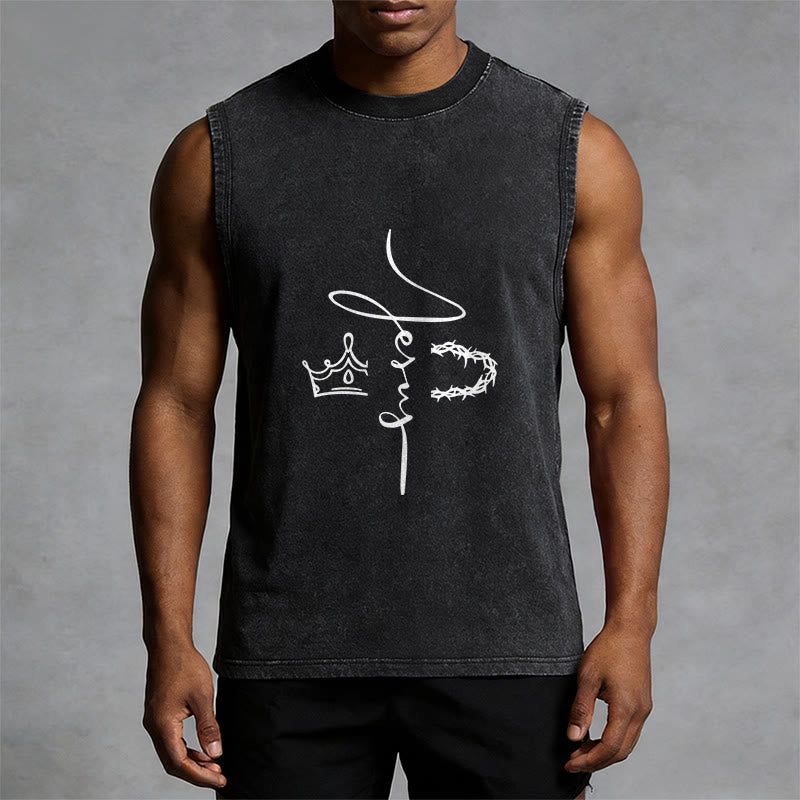 Christianartworkshop Jesus Dornenkrone Unisex-Tanktop - image 4