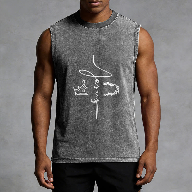 Christianartworkshop Jesus Dornenkrone Unisex-Tanktop - image 1