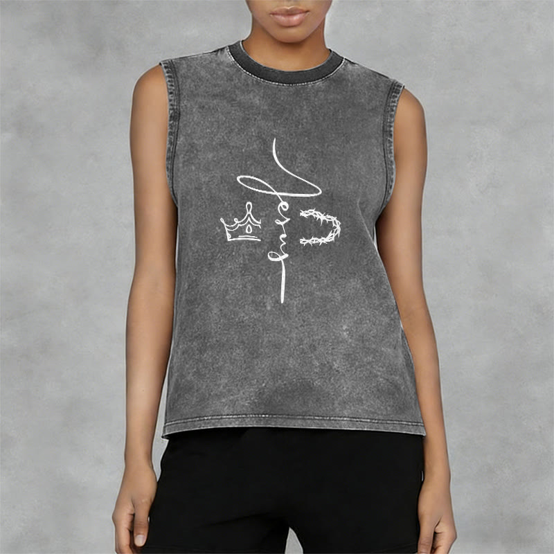 Christianartworkshop Jesus Dornenkrone Unisex-Tanktop - image 2