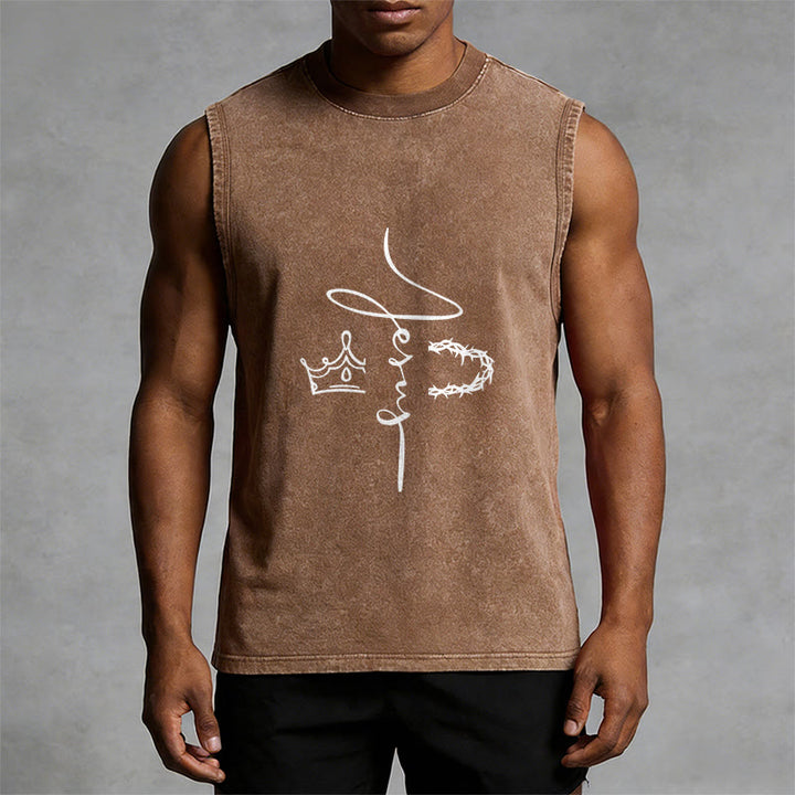 Christianartworkshop Jesus Dornenkrone Unisex-Tanktop - image 7