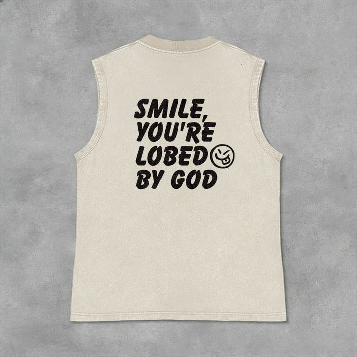 Christianartworkshop „ Lächle, du bist von Gott geliebt“ Unisex-Tanktop (gewaschen) - image 26