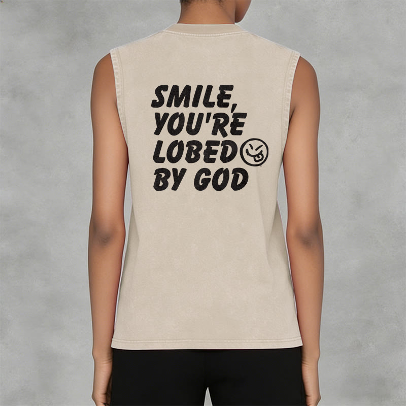 Christianartworkshop „ Lächle, du bist von Gott geliebt“ Unisex-Tanktop (gewaschen) - image 24
