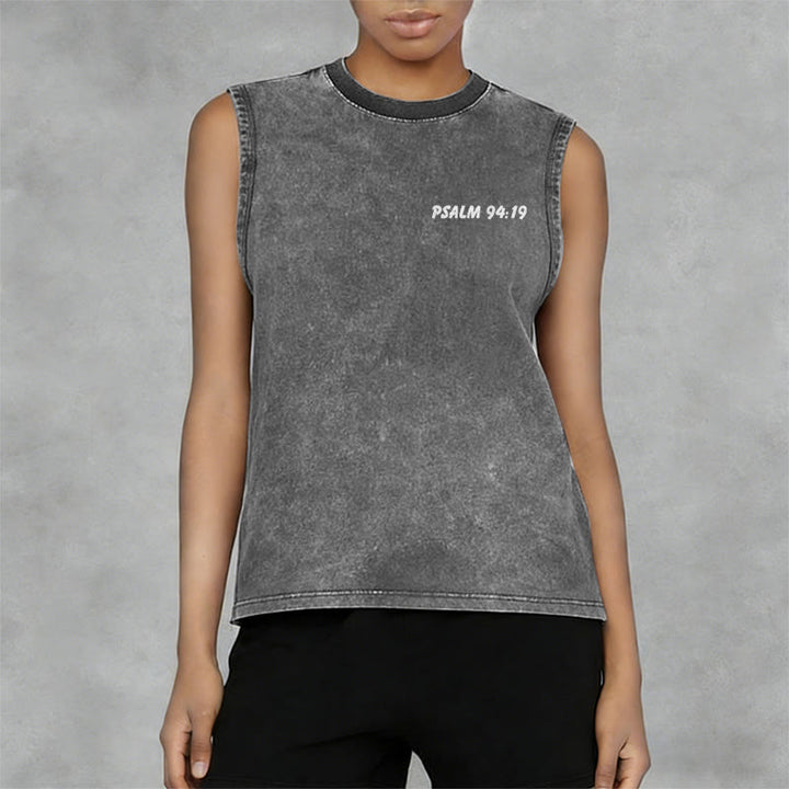 Christianartworkshop „ Lächle, du bist von Gott geliebt“ Unisex-Tanktop (gewaschen) - image 13