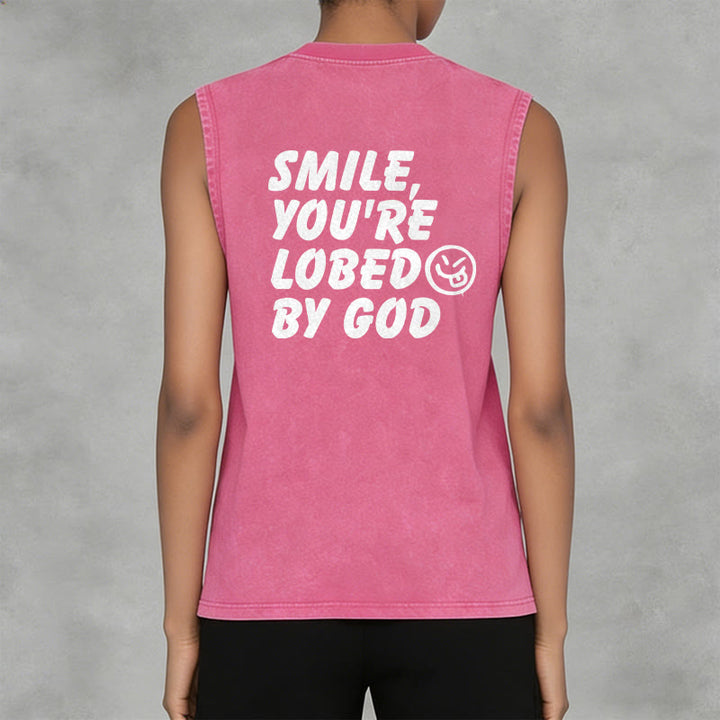 Christianartworkshop „ Lächle, du bist von Gott geliebt“ Unisex-Tanktop (gewaschen) - image 31