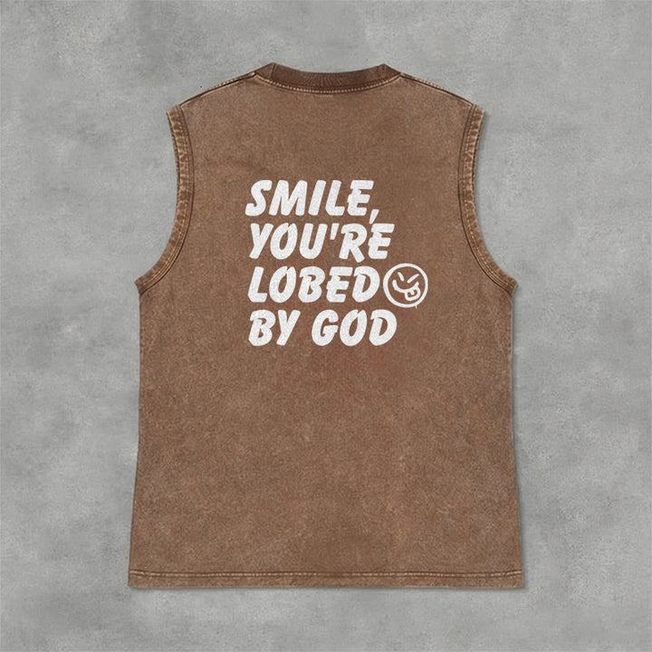 Christianartworkshop „ Lächle, du bist von Gott geliebt“ Unisex-Tanktop (gewaschen) - image 19