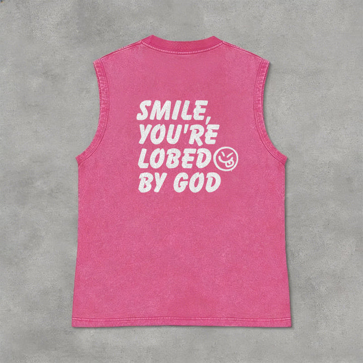 Christianartworkshop „ Lächle, du bist von Gott geliebt“ Unisex-Tanktop (gewaschen) - image 33