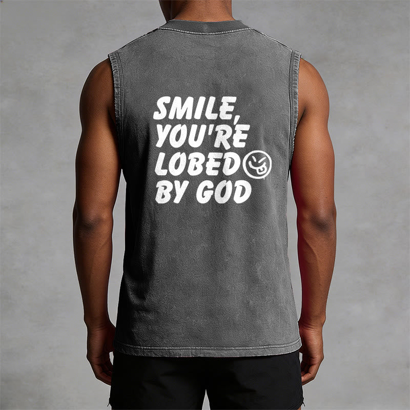 Christianartworkshop „ Lächle, du bist von Gott geliebt“ Unisex-Tanktop (gewaschen) - image 10