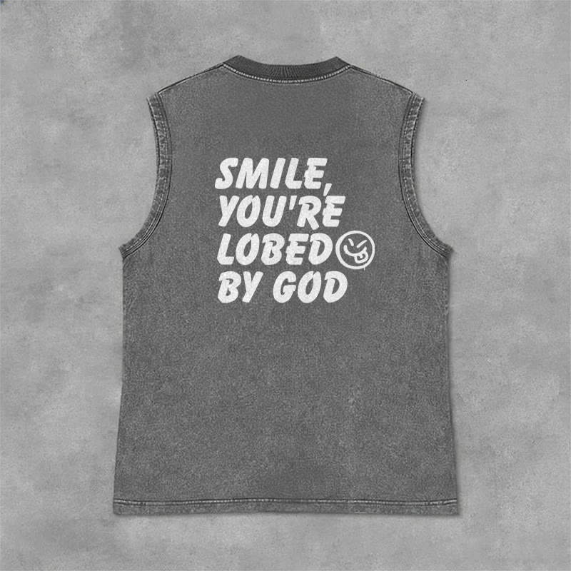 Christianartworkshop „ Lächle, du bist von Gott geliebt“ Unisex-Tanktop (gewaschen) - image 8