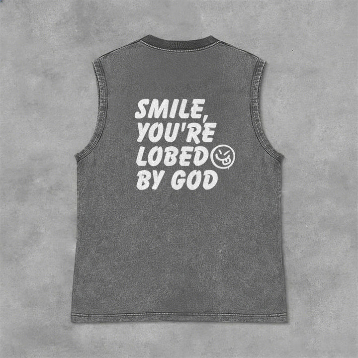 Christianartworkshop „ Lächle, du bist von Gott geliebt“ Unisex-Tanktop (gewaschen) - image 8