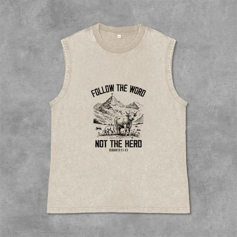 Christianartworkshop Folge dem Wort, nicht der Herde Unisex-Tanktop - Beige - 2XL - image 9