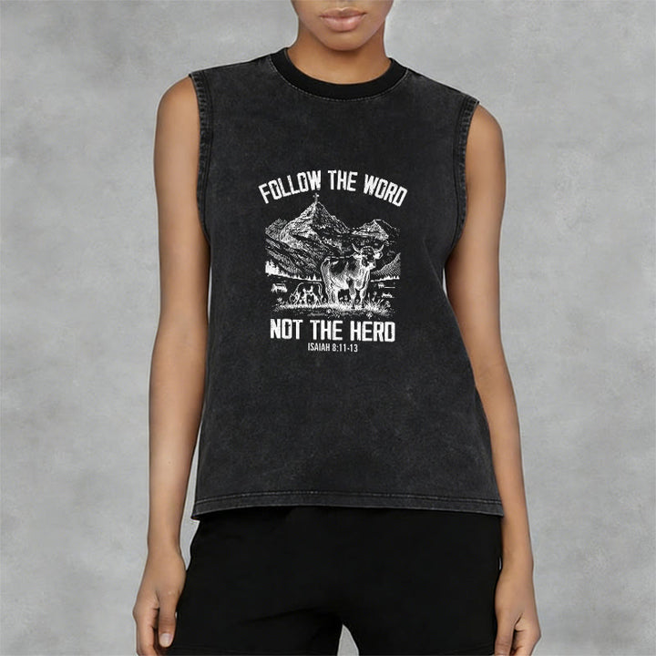 Christianartworkshop Folge dem Wort, nicht der Herde Unisex-Tanktop - image 5