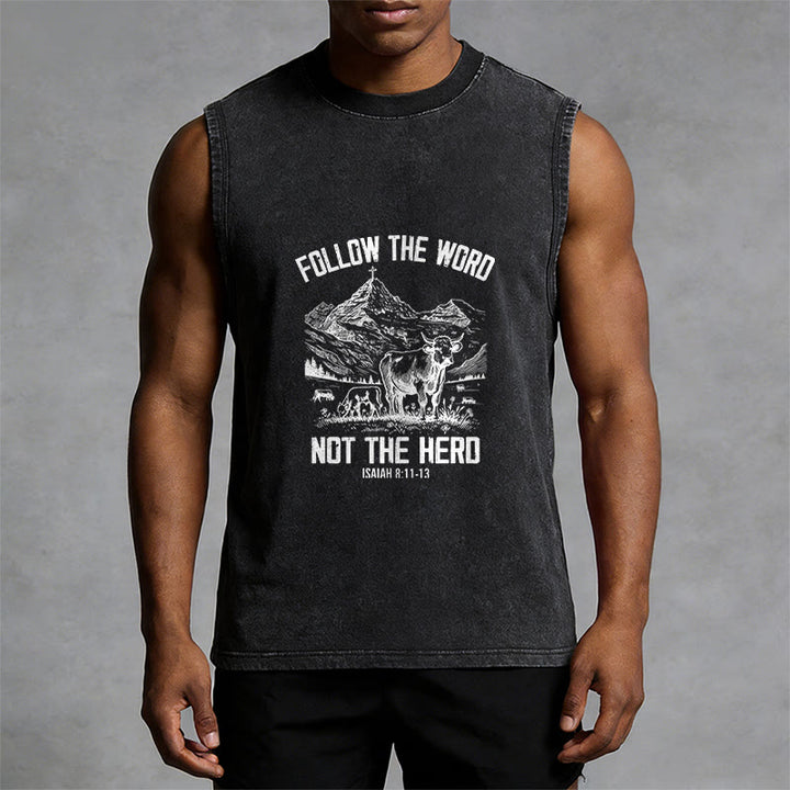 Christianartworkshop Folge dem Wort, nicht der Herde Unisex-Tanktop - image 4