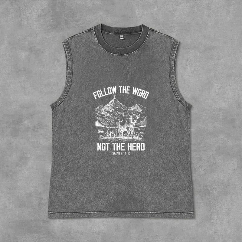 Christianartworkshop Folge dem Wort, nicht der Herde Unisex-Tanktop - Grau - 2XL - image 6