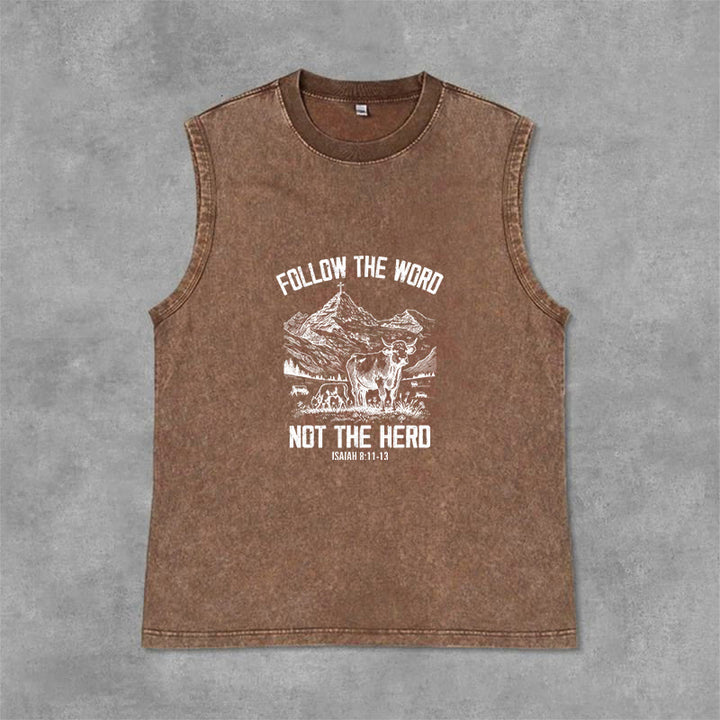 Christianartworkshop Folge dem Wort, nicht der Herde Unisex-Tanktop - Braun - 2XL - image 0