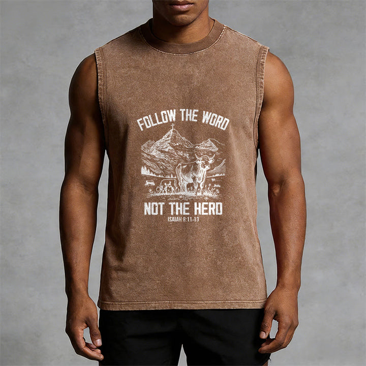 Christianartworkshop Folge dem Wort, nicht der Herde – Unisex-Tanktop - image 1