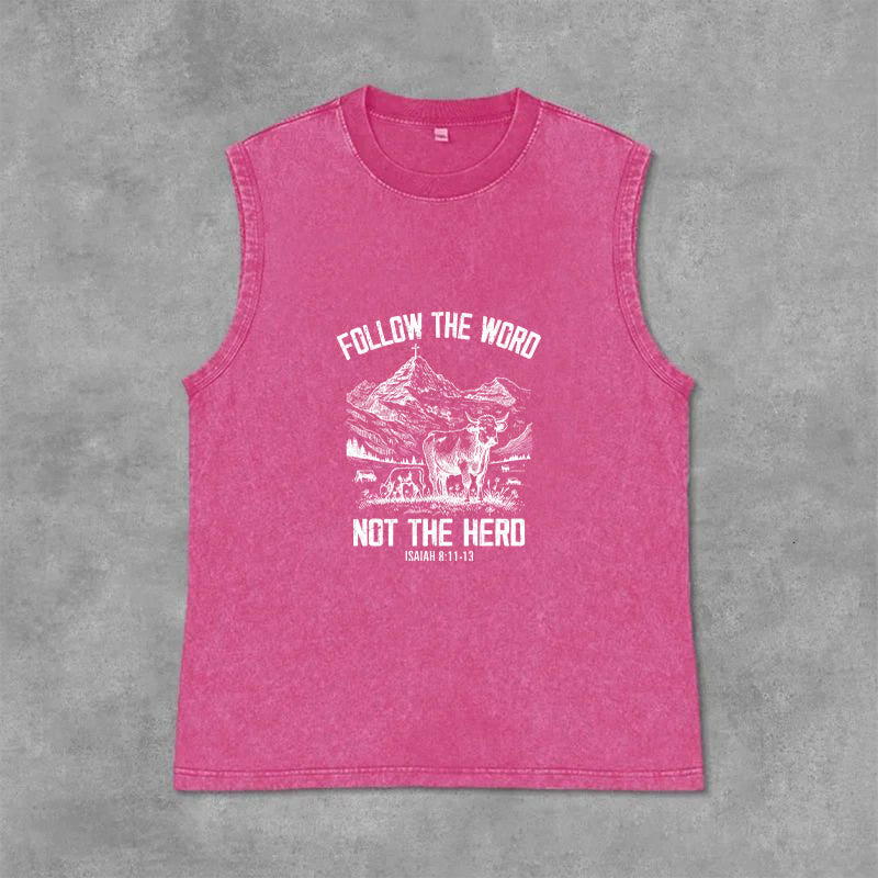 Christianartworkshop Folge dem Wort, nicht der Herde Unisex-Tanktop - Rosa - 2XL - image 12