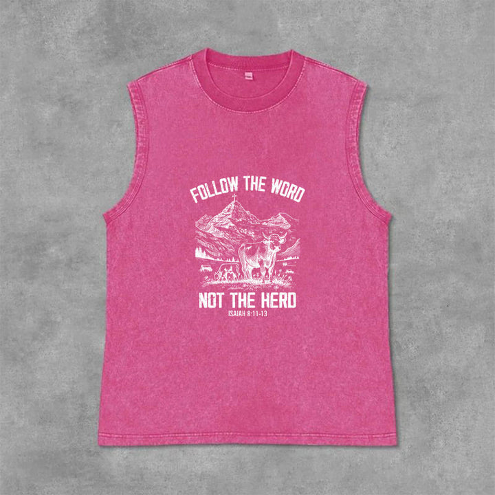 Christianartworkshop Folge dem Wort, nicht der Herde Unisex-Tanktop - Rosa - 2XL - image 12