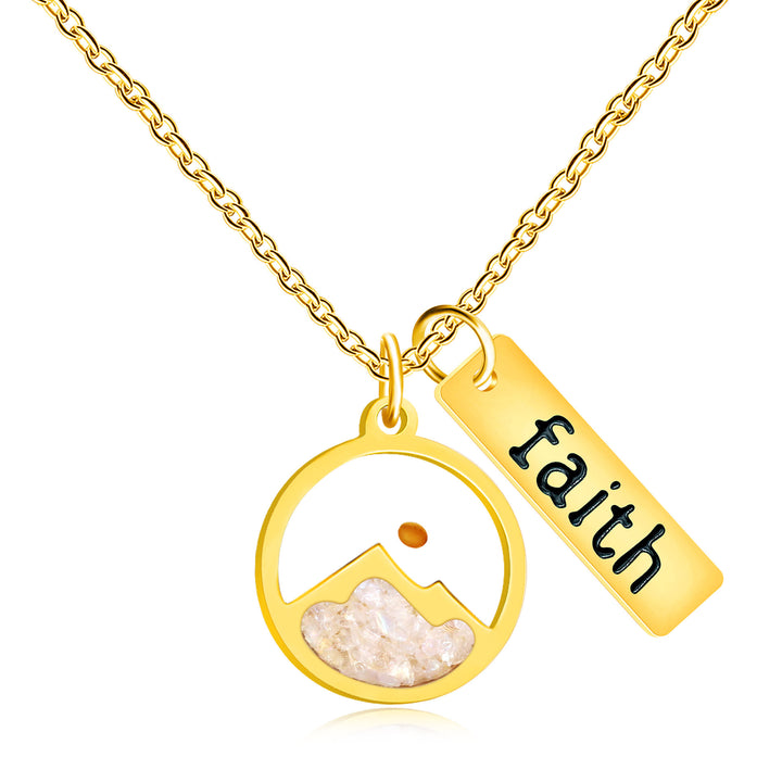 Christianartworkshop Glaubensanhänger & Senfkorn-Bergkette: Ein Symbol für bergversetzenden Glauben - Gold + Weiß - image 16