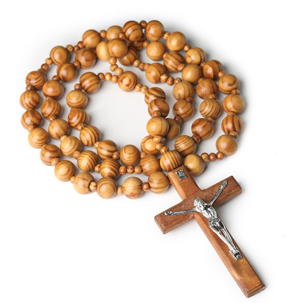 Christianartworkshop Rosenkranz aus Holz mit Kruzifix: Ein Symbol häuslicher Andacht - image 4