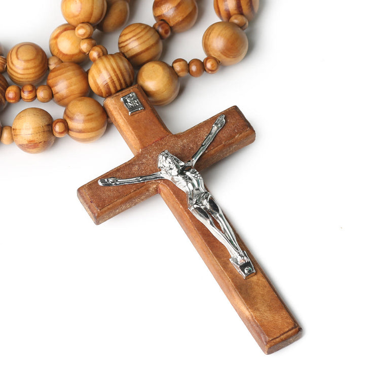 Christianartworkshop Rosenkranz aus Holz mit Kruzifix: Ein Symbol häuslicher Andacht - image 3