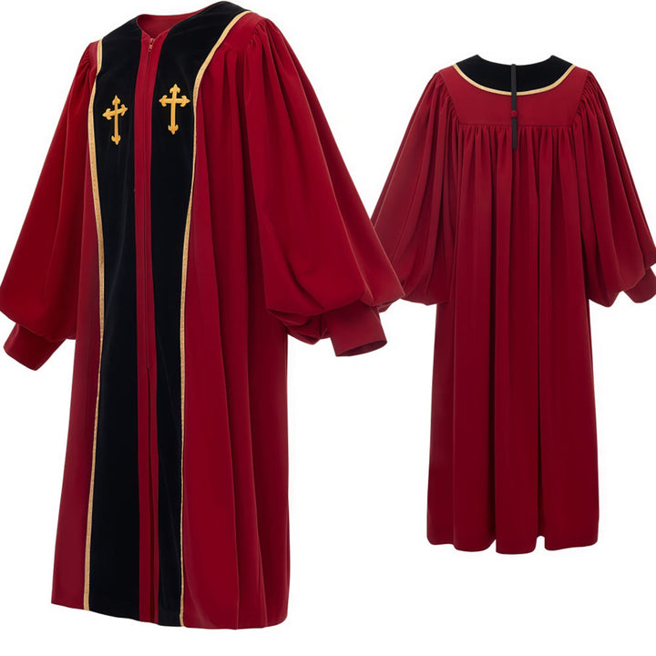 Traditionelle, mehrfarbige Kirchenkutte von Christianartworkshop mit goldenem Kreuz und Verzierungen - image 8