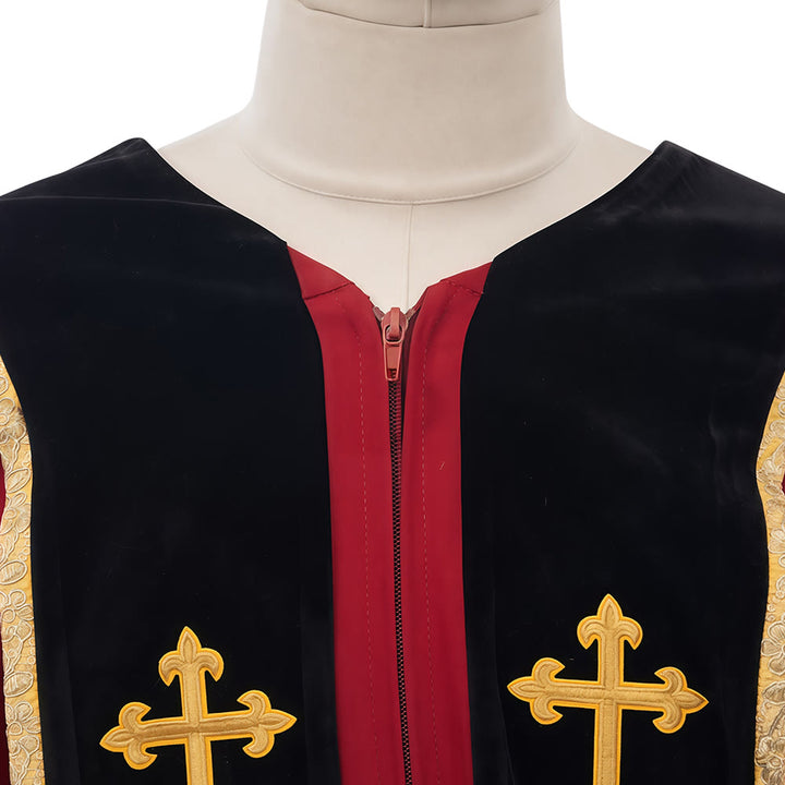 Traditionelle, mehrfarbige Kirchenkutte von Christianartworkshop mit goldenem Kreuz und Verzierungen - image 9