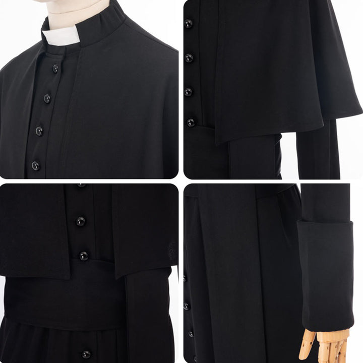 Christianartworkshop Mehrfarbige zeremonielle römische Soutane-Kassock: Ästhetik mittelalterlicher Priester - image 11