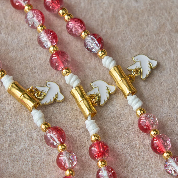 Christianartworkshop Rosenkranz mit roter Glasperle, Heiliger Geist, Taube, Unsere Liebe Frau: Verkörperung heiliger Liebe und lebendiger Hingabe - image 11