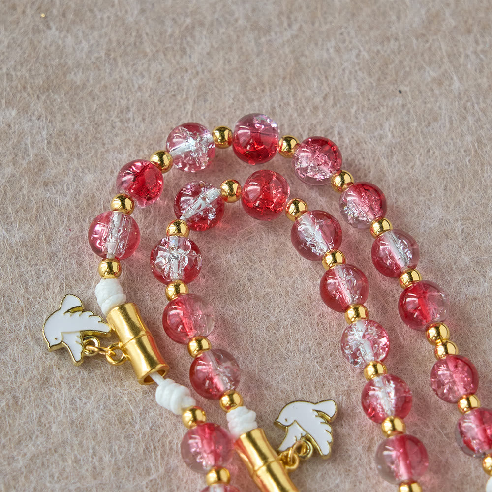 Christianartworkshop Rosenkranz mit roter Glasperle, Heiliger Geist, Taube, Unsere Liebe Frau: Verkörperung heiliger Liebe und lebendiger Hingabe - image 12