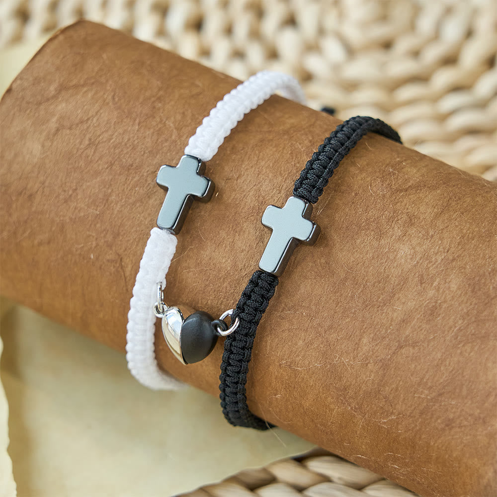 Christianartworkshop Magnetisches Herz-Kreuz-Armband-Set: Ein Symbol heiliger Verbundenheit und ewiger Liebe - image 7