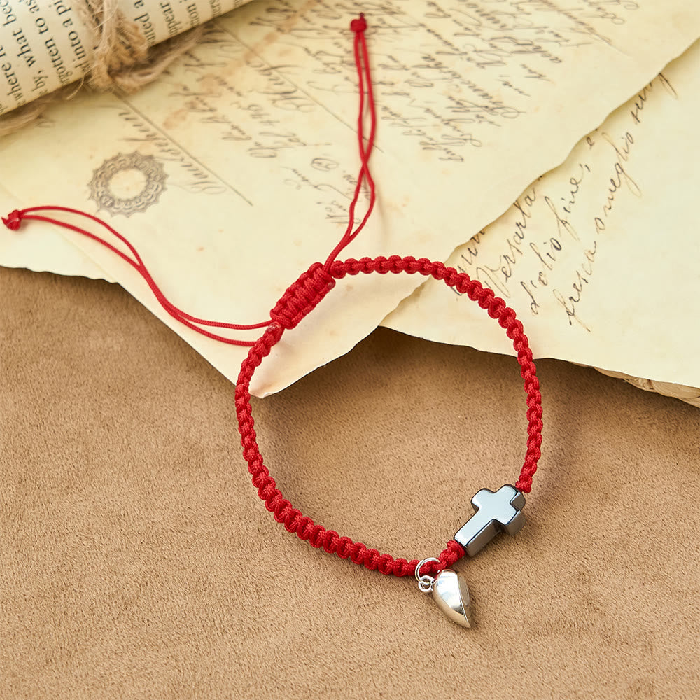 Christianartworkshop Magnetisches Herz-Kreuz-Armband-Set: Ein Symbol heiliger Verbundenheit und ewiger Liebe - image 2