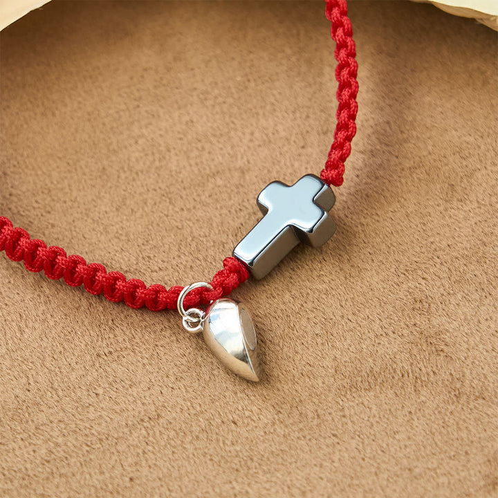 Christianartworkshop Magnetisches Herz-Kreuz-Armband-Set: Ein Symbol heiliger Verbundenheit und ewiger Liebe - image 3