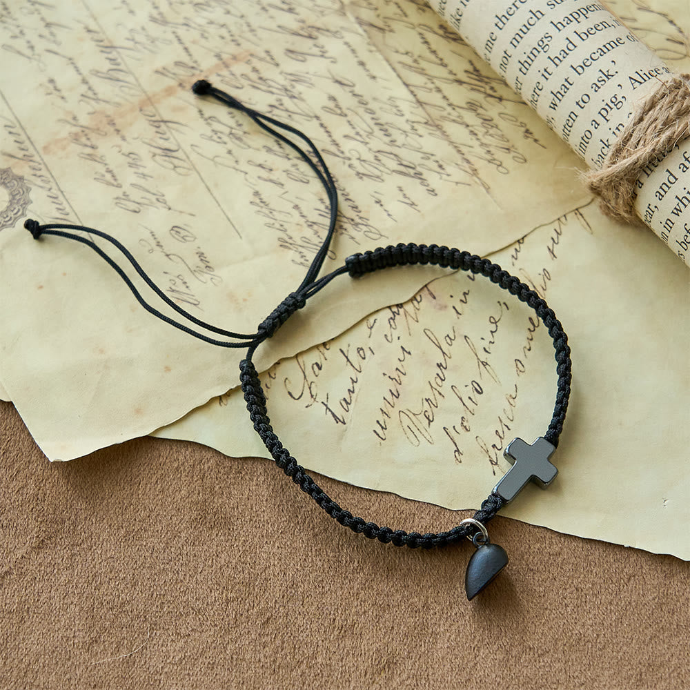 Christianartworkshop Magnetisches Herz-Kreuz-Armband-Set: Ein Symbol heiliger Verbundenheit und ewiger Liebe - image 5