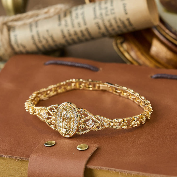 Christianartworkshop Goldene Filigran-Armbandkollektion „Unsere Liebe Frau“: Ein Symbol mütterlicher Gnade und Schutz - Unsere Liebe Frau B - image 2
