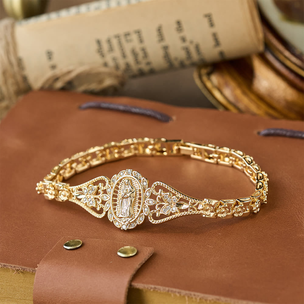 Christianartworkshop Goldene Filigran-Armbandkollektion „Unsere Liebe Frau“: Ein Symbol mütterlicher Gnade und Schutz - Unsere Liebe Frau A - image 0