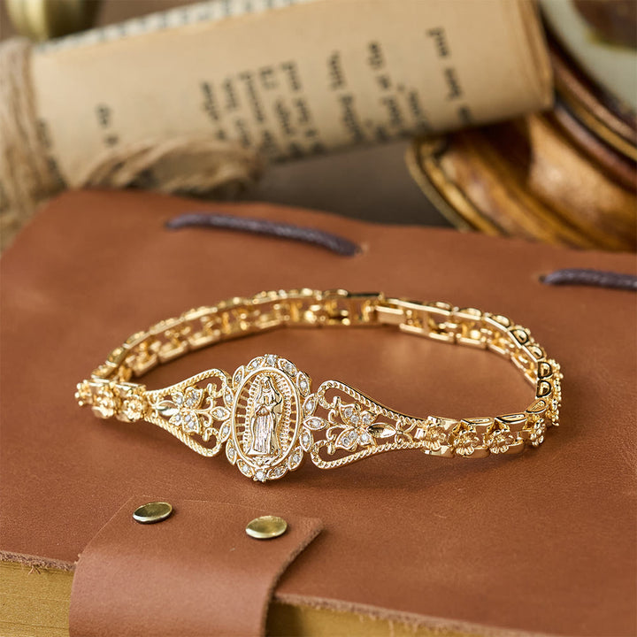 Christianartworkshop Goldene Filigran-Armbandkollektion „Unsere Liebe Frau“: Ein Symbol mütterlicher Gnade und Schutz - Unsere Liebe Frau A - image 0