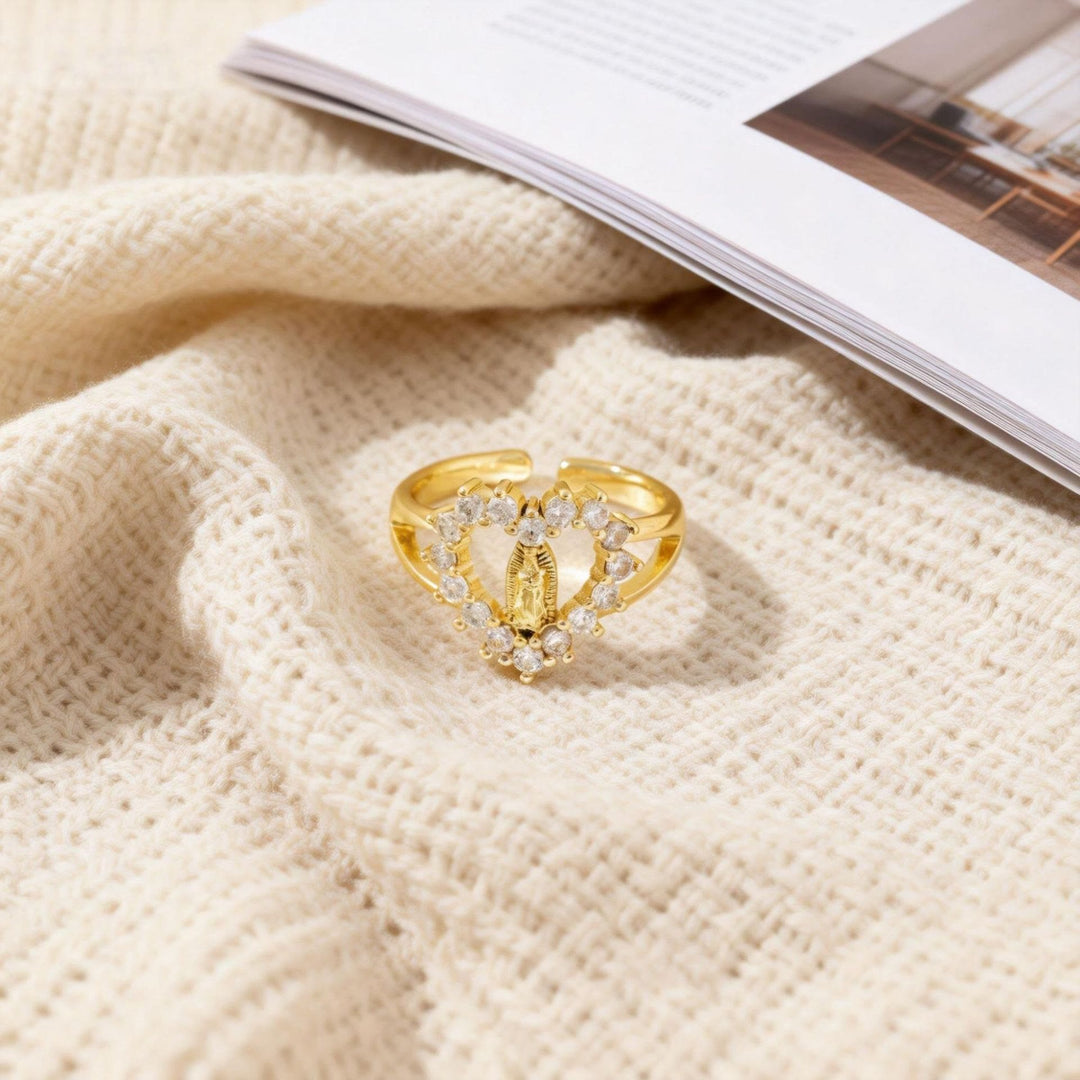 Christianartworkshop Herz-/Mond-/Oval-Ring „Unsere Liebe Frau“: Heilige Hingabe und strahlende Gnade - image 11
