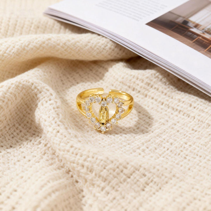 Christianartworkshop Herz-/Mond-/Oval-Ring „Unsere Liebe Frau“: Heilige Hingabe und strahlende Gnade - image 11