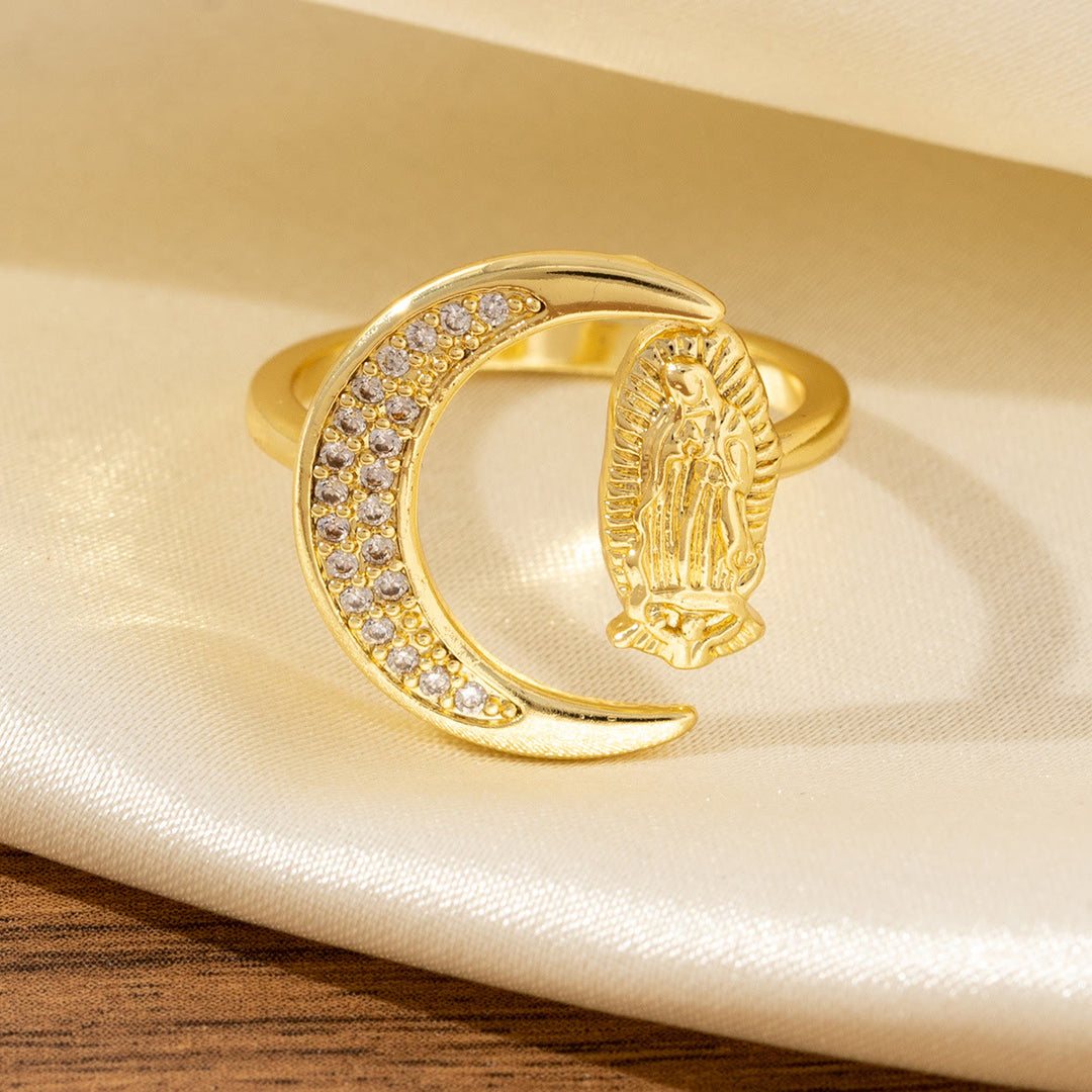 Christianartworkshop Herz-/Mond-/Oval-Ring „Unsere Liebe Frau“: Heilige Hingabe und strahlende Gnade - image 4