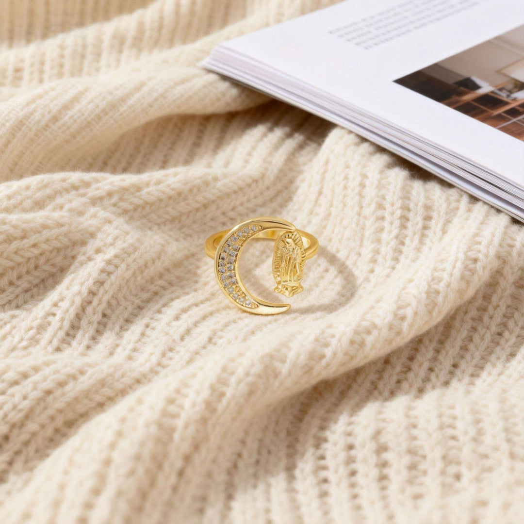 Christianartworkshop Herz-/Mond-/Oval-Ring „Unsere Liebe Frau“: Heilige Hingabe und strahlende Gnade - image 5