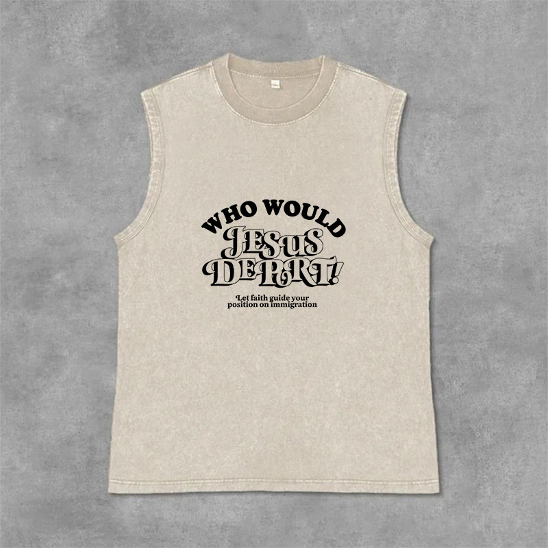 Christianartworkshop Inspirierendes Unisex-Tanktop „Lass dich vom Glauben leiten“ - Beige - 2XL - image 0