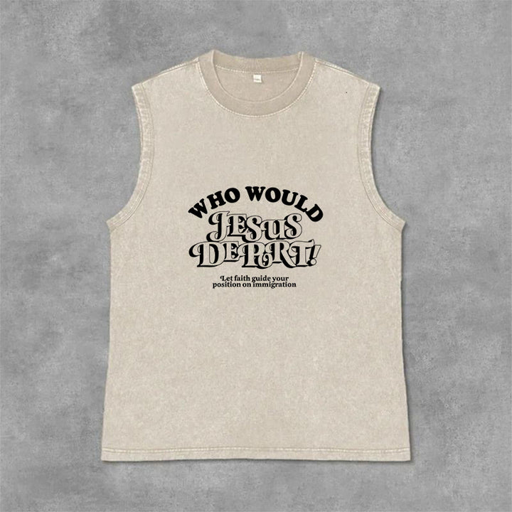 Christianartworkshop Inspirierendes Unisex-Tanktop „Lass dich vom Glauben leiten“ - Beige - 2XL - image 0