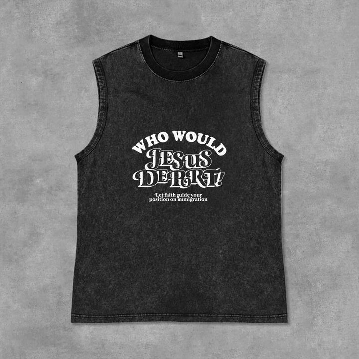 Christianartworkshop Inspirierendes Unisex-Tanktop „Lass dich vom Glauben leiten“ - Schwarz - 2XL - image 3