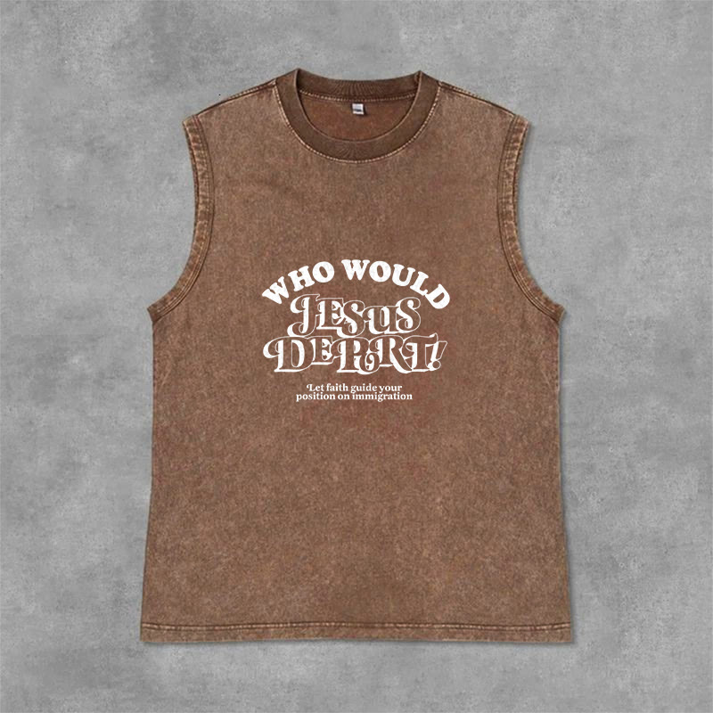 Christianartworkshop Inspirierendes Unisex-Tanktop „Lass dich vom Glauben leiten“ - Braun - 2XL - image 12