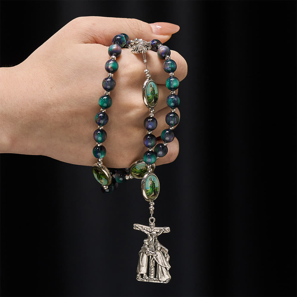 Christianartworkshop Rosenkranz der Göttlichen Barmherzigkeit mit Kruzifixanhänger: Ein Gefäß der barmherzigen Gnade in jedem Gebet - image 1